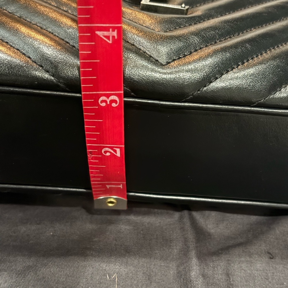 Saint Laurent Lou Camera bag black with silver hardware and BACK pocket. EUC - Picture 9 of 10